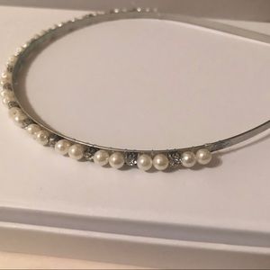 Faux Diamond and Pearl Headband